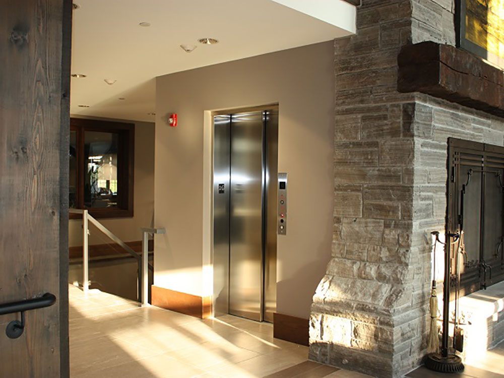 a residential elevator in Vermont home