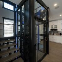 Home elevator in a kitchen