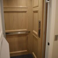 interior of a home elevator