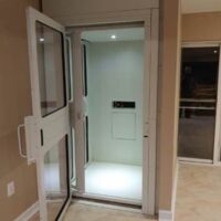 Staying hHome elevator in a hallway