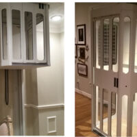 2 views of the Staying Home Residential elevator