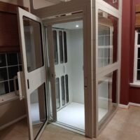 Staying Home Elevator with glass sides